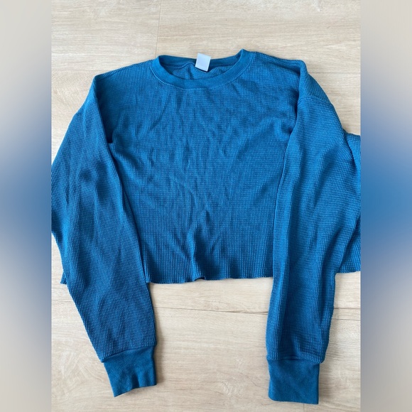 TNA Waffle Cropped Longsleeve Size Medium - Picture 1 of 2